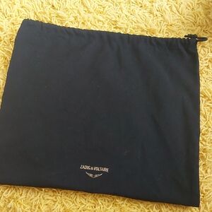 Zadig & Voltaire Black Drawstring Shoe Bag
